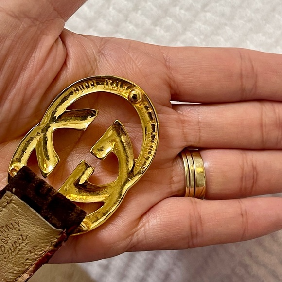 Vintage Brown and Gold Gucci Belt Size:75 main image 6